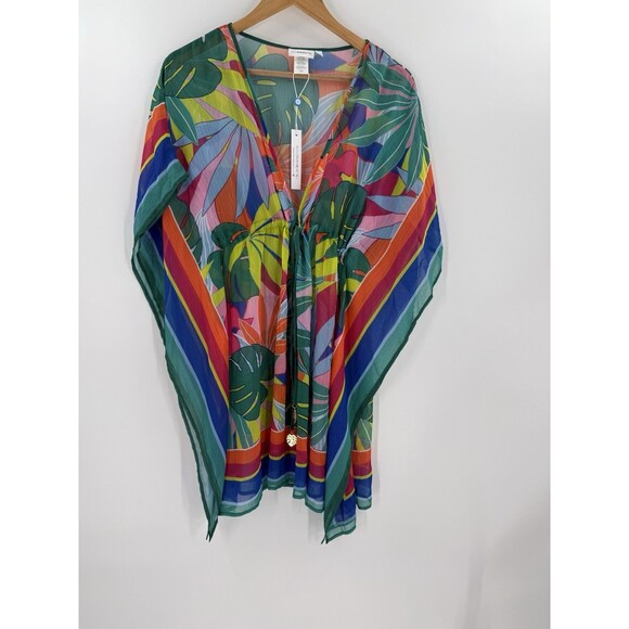 NWT Bleu by Rod Beattie Women’s Life of The Party SMALL Cover-Up Kimono Colorful - Picture 1 of 12